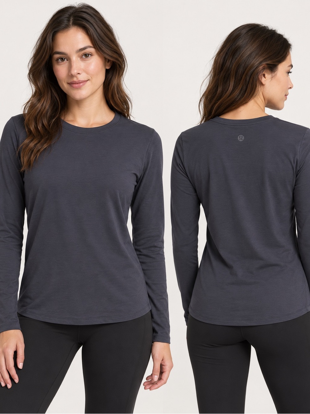 Lululemon Women’s Long Sleeve Athletic Top Dark Gray Estimated Size Small